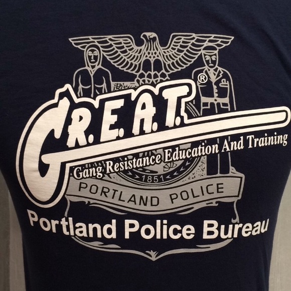 GREAT Portland Police Against Drugs Blue Tee - Picture 4 of 5